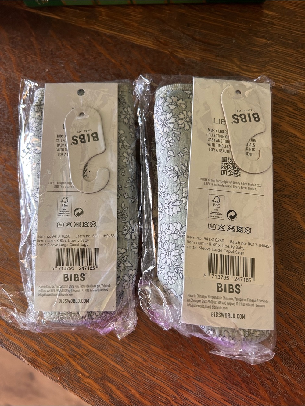 BIBS | Large Glass Bottle Sleeve Capel Sage Liberty Baby